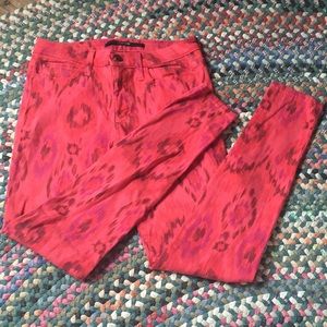 Joe’s Red Pattern Jeans